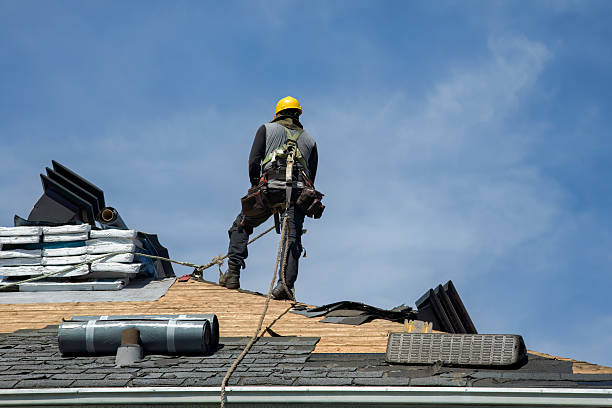 Professional Flat Roof Repair technician working in Brooksville, MS